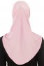 Hanfendy Plain Logo - Pink One-Piece Hijab
