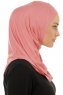 Hanfendy Plain Logo - Dark Pink One-Piece Hijab