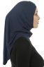 Hanfendy Cross Logo - Navy Blue One-Piece Hijab
