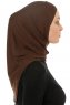 Hanfendy Cross Logo - Brown One-Piece Hijab