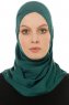 Hanfendy Cross Logo - Dark Green One-Piece Hijab