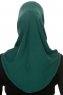 Hanfendy Cross Logo - Dark Green One-Piece Hijab