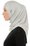 Hanfendy Cross Logo - Light Grey One-Piece Hijab