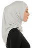 Hanfendy Cross Logo - Light Grey One-Piece Hijab