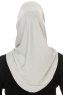 Hanfendy Cross Logo - Light Grey One-Piece Hijab