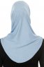 Hanfendy Cross Logo - Light Blue One-Piece Hijab