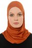 Hanfendy Cross Logo - Brick Red One-Piece Hijab