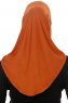 Hanfendy Cross Logo - Brick Red One-Piece Hijab