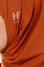 Hanfendy Cross Logo - Brick Red One-Piece Hijab