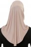 Hanfendy Cross Logo - Stone Grey One-Piece Hijab