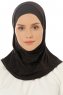 Micro Plain - Black One-Piece Hijab