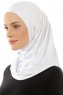 Micro Plain - White One-Piece Hijab