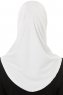 Micro Plain - White One-Piece Hijab