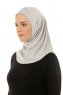 Micro Plain - Light Grey One-Piece Hijab