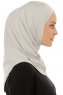 Micro Plain - Light Grey One-Piece Hijab