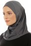Micro Plain - Anthracite One-Piece Hijab