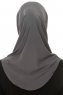Micro Plain - Anthracite One-Piece Hijab