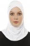 Micro Cross - White One-Piece Hijab