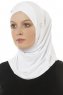 Micro Cross - White One-Piece Hijab