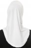 Micro Cross - White One-Piece Hijab