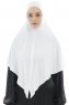 Ajda - White Zipper Hijab