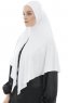 Ajda - White Zipper Hijab