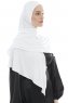Ajda - White Zipper Hijab