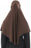Ajda - Brown Zipper Hijab