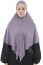 Ajda - Dark Purple Zipper Hijab