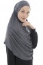 Roxelana - Dark Grey Long Al Amira Hijab