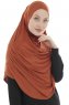 Roxelana - Brick Red Long Al Amira Hijab