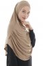Roxelana - Light Brown Long Al Amira Hijab