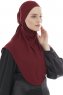 Ebrar - Bordeaux Crepe Chiffon Al Amira Hijab