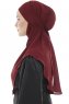Ebrar - Bordeaux Crepe Chiffon Al Amira Hijab