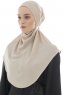 Ebrar - Light Taupe Crepe Chiffon Al Amira Hijab