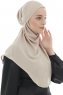Ebrar - Light Taupe Crepe Chiffon Al Amira Hijab
