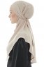 Ebrar - Light Taupe Crepe Chiffon Al Amira Hijab