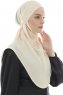 Ebrar - Light Beige Crepe Chiffon Al Amira Hijab