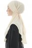 Ebrar - Light Beige Crepe Chiffon Al Amira Hijab