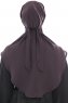 Ebrar - Purple Crepe Chiffon Al Amira Hijab