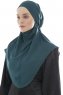Ebrar - Dark Green Crepe Chiffon Al Amira Hijab