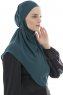 Ebrar - Dark Green Crepe Chiffon Al Amira Hijab