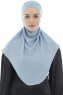 Ebrar - Light Blue Crepe Chiffon Al Amira Hijab