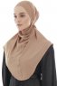 Ebrar - Gold Crepe Chiffon Al Amira Hijab