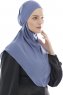 Ebrar - Indigo Crepe Chiffon Al Amira Hijab