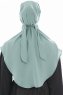 Ebrar - Mint Crepe Chiffon Al Amira Hijab