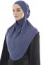 Ebrar - Royal Blue Crepe Chiffon Al Amira Hijab