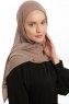Eylem - Dark Taupe One Piece Chiffon Hijab