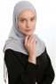 Eylem - Light Grey One Piece Chiffon Hijab