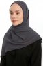 Eylem - Anthracite One Piece Chiffon Hijab